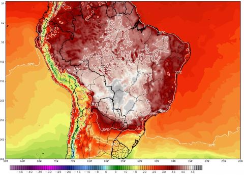 Brasil terá onda de calor excepcional com 40ºC a 45ºC e risco à vida