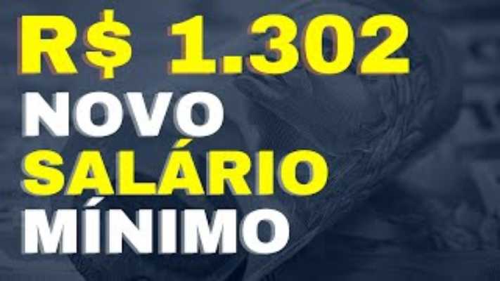 Salário mínimo será de R$ 1.302,00 a partir de 1º/01/2023