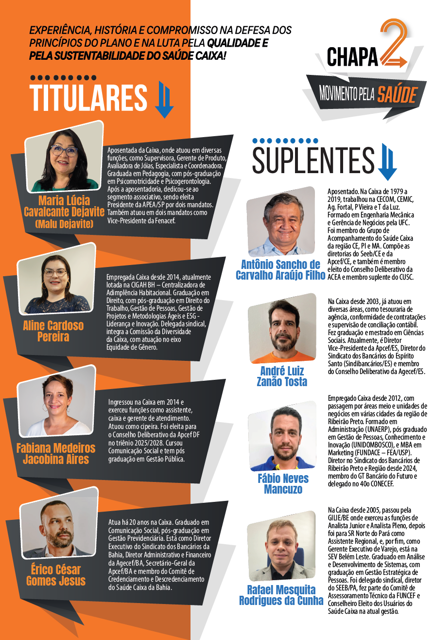 Sindicato apoia Chapa 2 na eleição para o Conselho de Usuários do Saúde Caixa