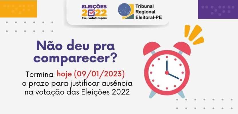 Quem não votou no 2º turno de 2022 tem até hoje para justificar