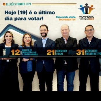 Eleições Funcef terminam nesta sexta, 19. Vote!