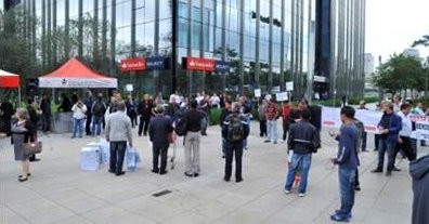 Ato nacional cobra fim das demissões e reunião com presidente do Santander