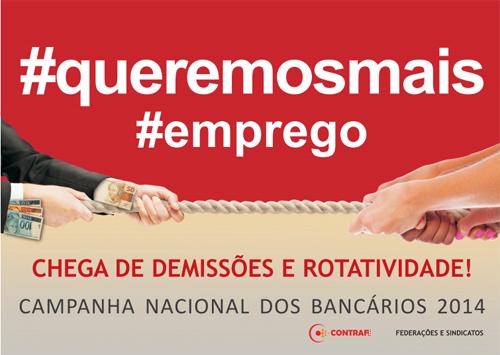 Insuficiente, proposta dos bancos não inclui emprego e fim de metas abusivas