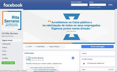 Rita Serrano cria canal de comunicação no Facebook