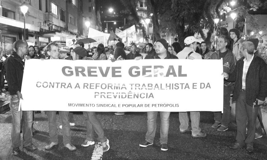 GREVE GERAL -  Petrópolis no Mapa Nacional da Greve Geral