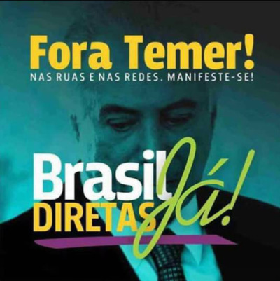Vamos às ruas pela saída de Temer e por eleições diretas