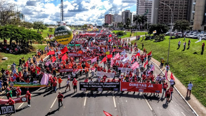 Brasília foi tomada por trabalhadores ontem