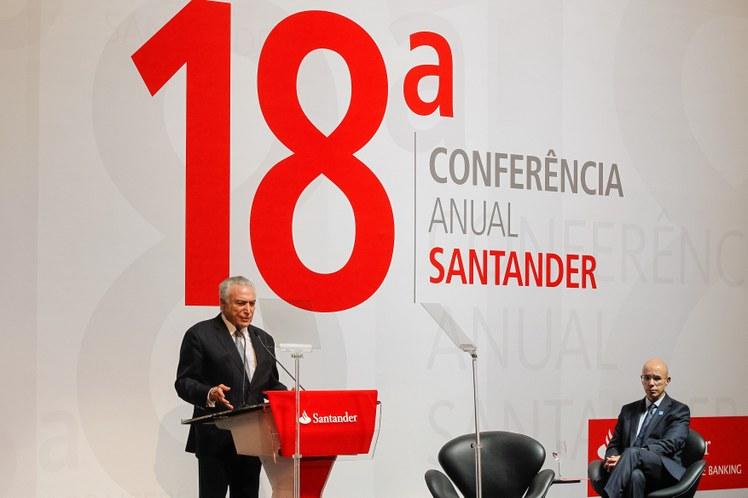 Temer na 18ª Conferência do Santander