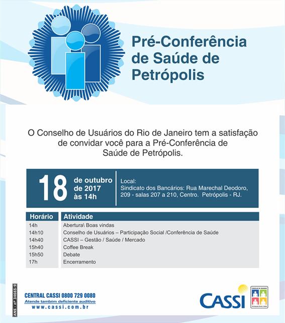 CASSI Pré-Conferência de saúde de Petrópolis