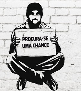 Jovens devastados em um país sem empregos