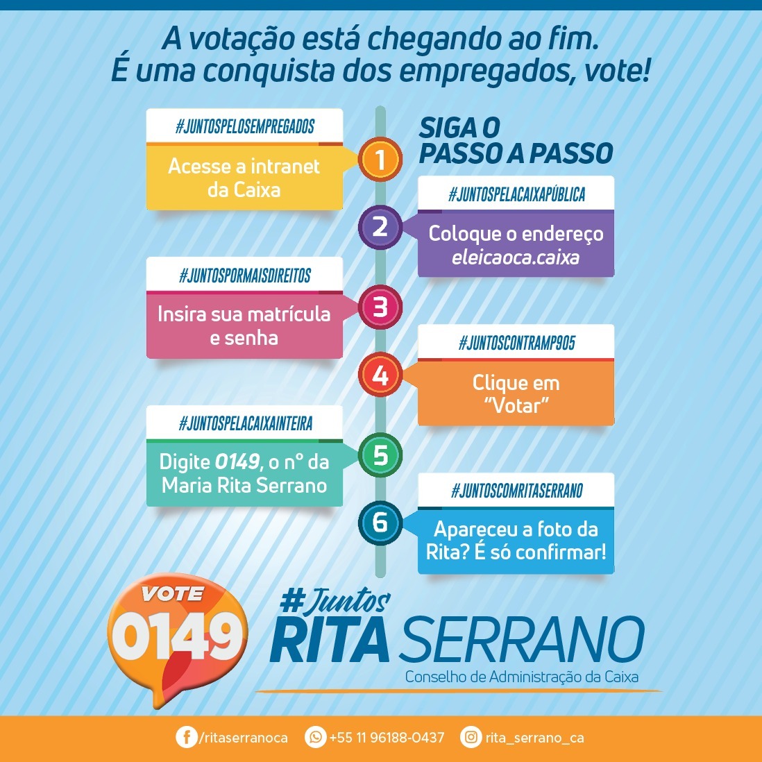 Último dia para votar em Rita Serrano para o CA da Caixa