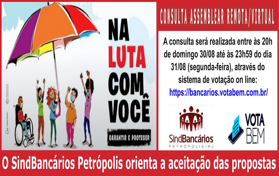 SindBancários Petrópolis orienta a categoria pela aprovação da proposta da Fenaban