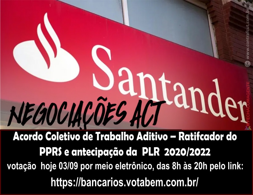 Quinta-feira (3) tem assembleia dos funcionários do Santander