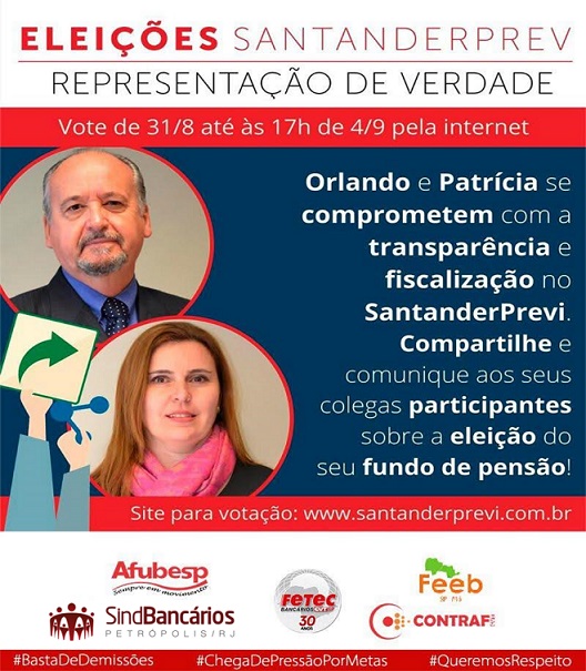 Eleições do SantanderPrevi: votação até às 17h de hoje 04/09