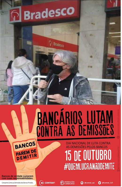 Bancários protestam contra demissões