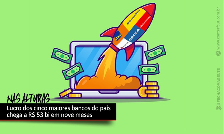Cinco maiores bancos do país lucram e demitem