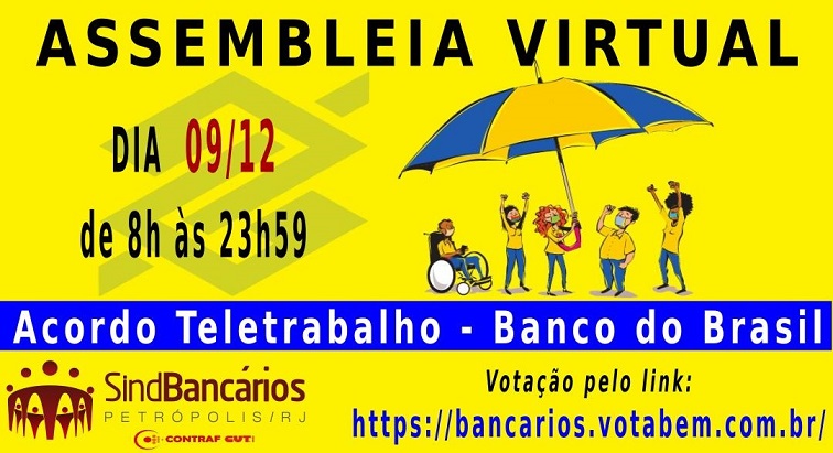 BB: Assembleia em 9/12 irá deliberar sobre proposta de teletrabalho.