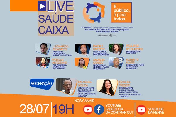 Saúde Caixa será tema da live preparatória para 37º Conecef