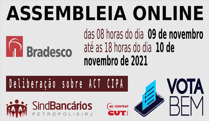 Assembleia dos bancários do Bradesco delibera sobre Acordo da CIPA