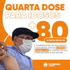 4ª dose da vacina contra Covid-19 começa a ser aplicada  em idosos acima de 80 anos no Município