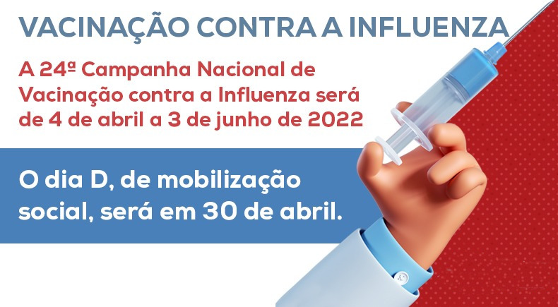 Vacinação contra Influenza começa na próxima segunda