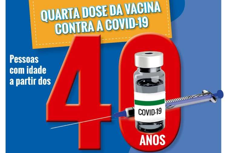 Covid-19 – 4ª dose de reforço para pessoas de 40 anos