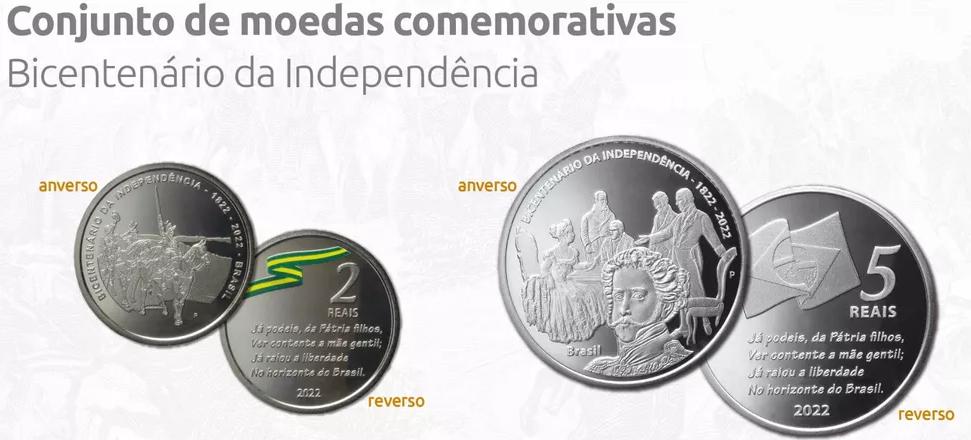BC lança moedas comemorativas dos 200 anos da Independência