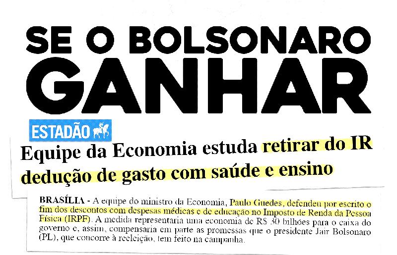 Governo estuda acabar com dedução de gastos com saúde e educação no IR